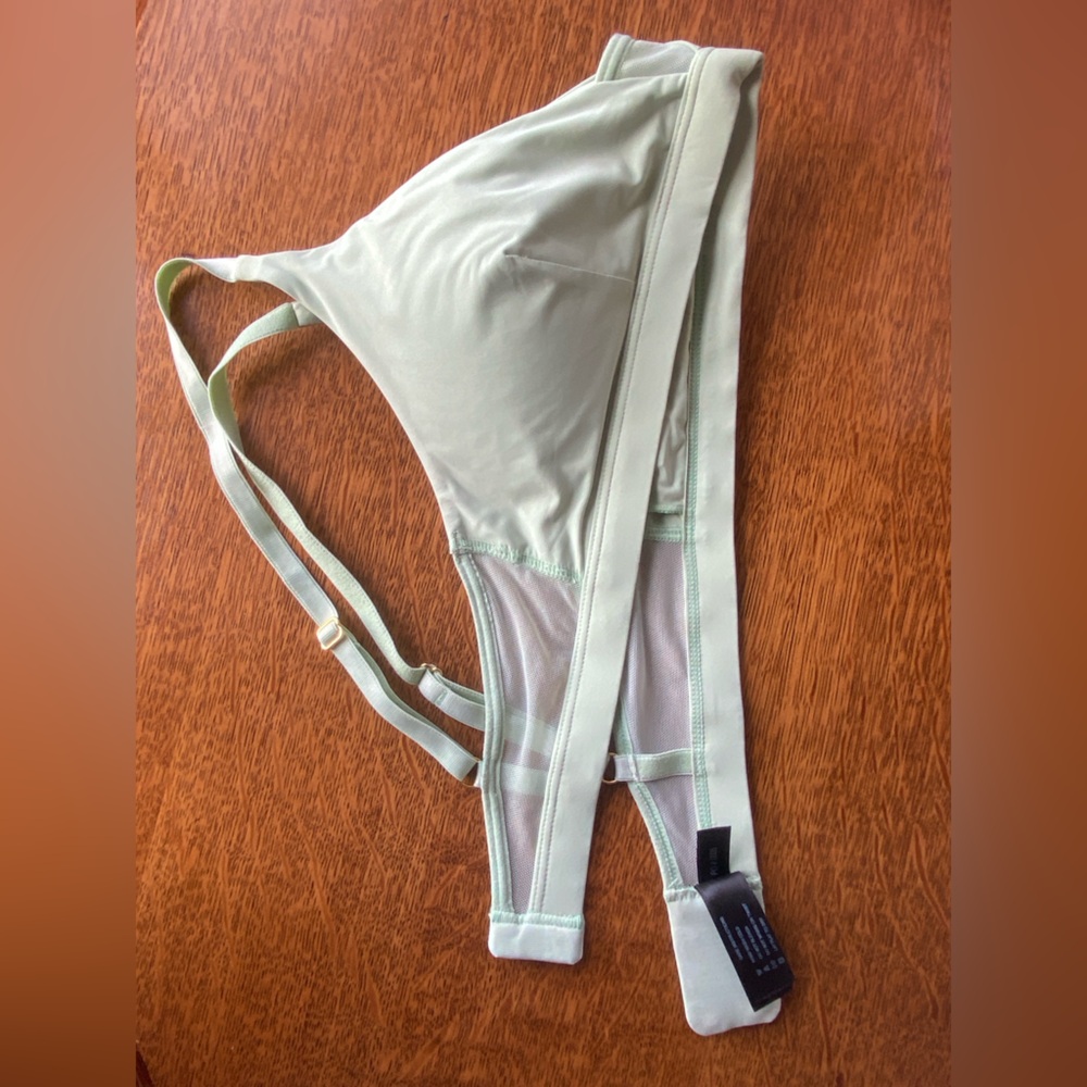 L Pepper Mesh Soft 38AA/A/B Green Small Cup Specialty Soft Bra VGUC Large 38A - Picture 5 of 10